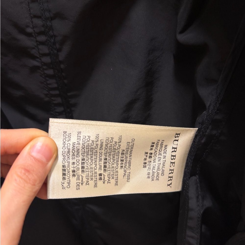 Burberry Brit Belted Double-Breasted Logo Trench coat Black - Picture 9 of 12